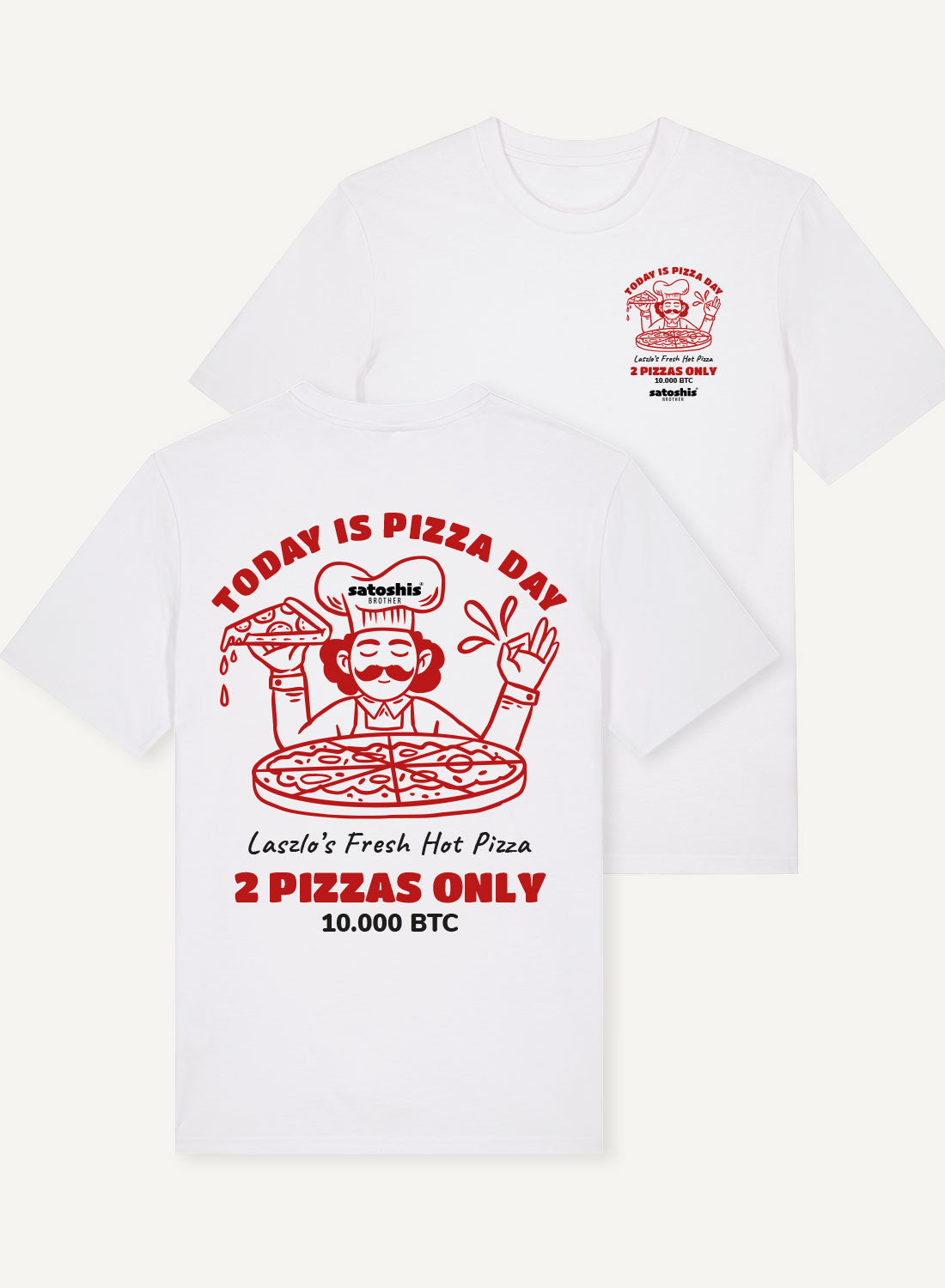 Pizza Day Bitcoin - Organic Unisex Bitcoin T-Shirt – Satoshis Brother