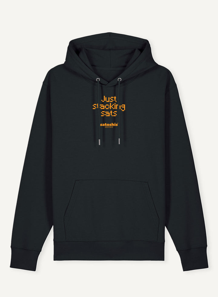 Just stacking sats - Organic Unisex Bitcoin Hoodie