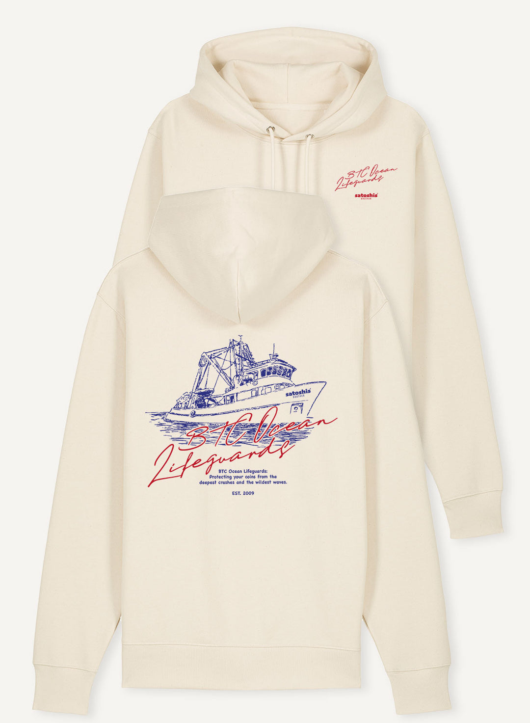 Bitcoin Ocean Lifeguards - Organic Unisex Bitcoin Hoodie