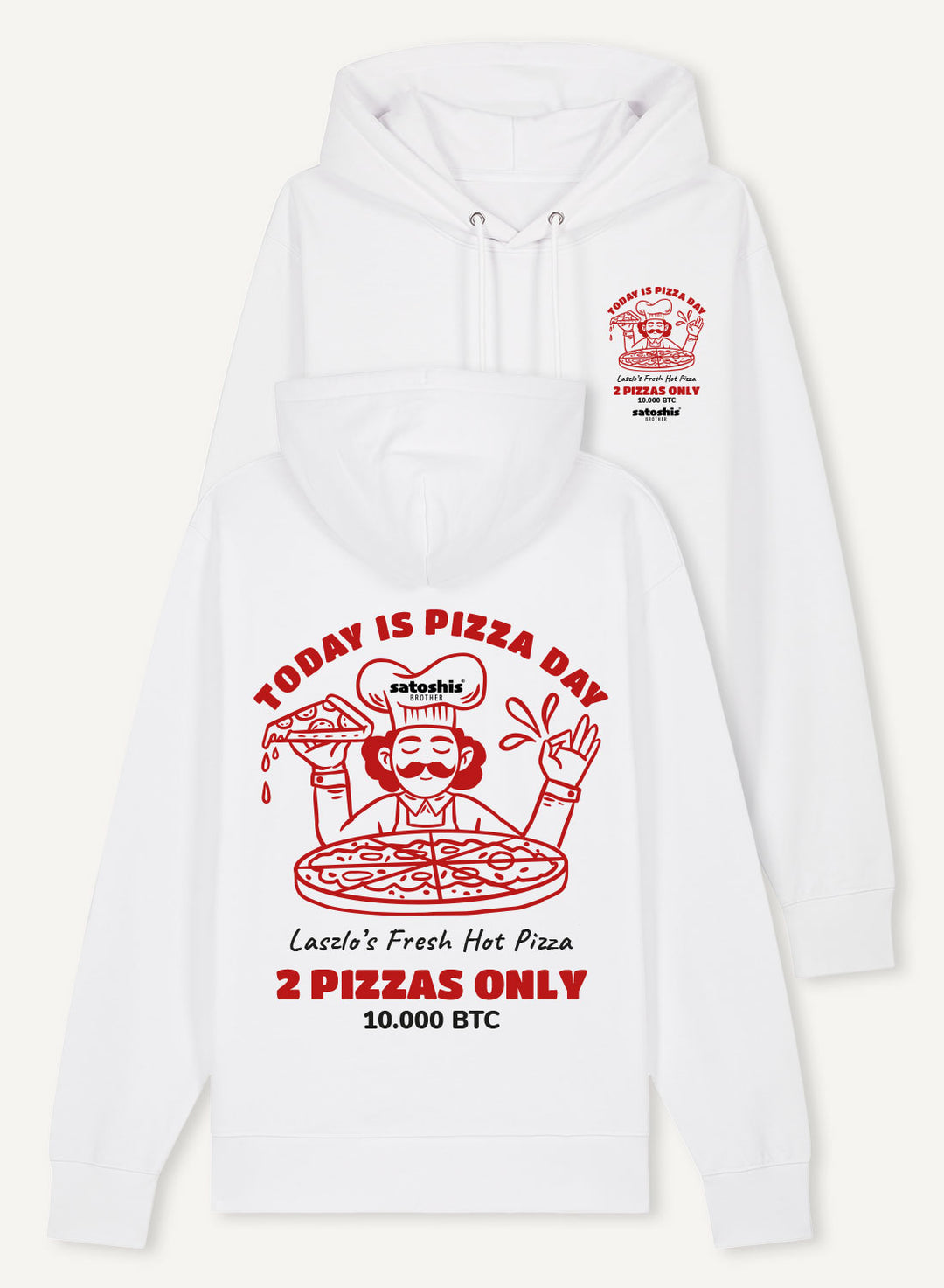 Pizza Day Bitcoin - Organic Unisex Bitcoin Hoodie