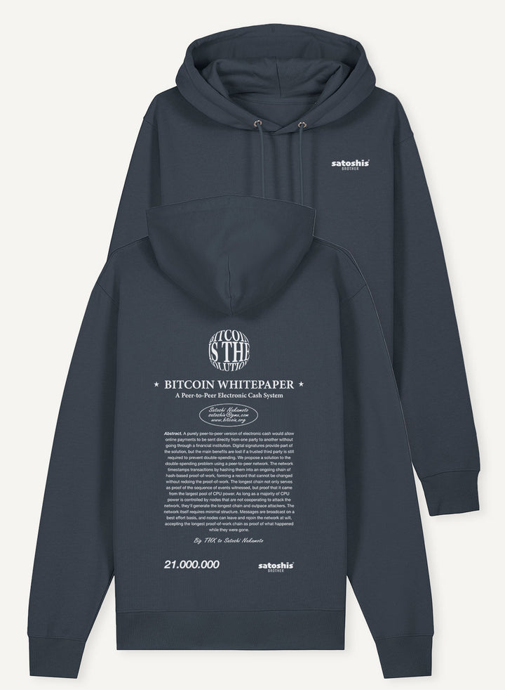 Bitcoin Whitepaper - Organic Unisex Bitcoin Hoodie