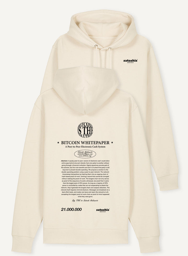 Bitcoin Whitepaper - Organic Unisex Bitcoin Hoodie