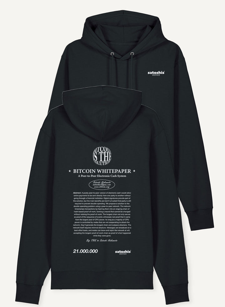 Bitcoin Whitepaper - Organic Unisex Bitcoin Hoodie