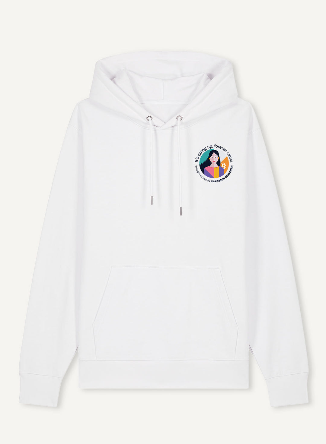 It's going up forever Laura - Organic Unisex Bitcoin Hoodie