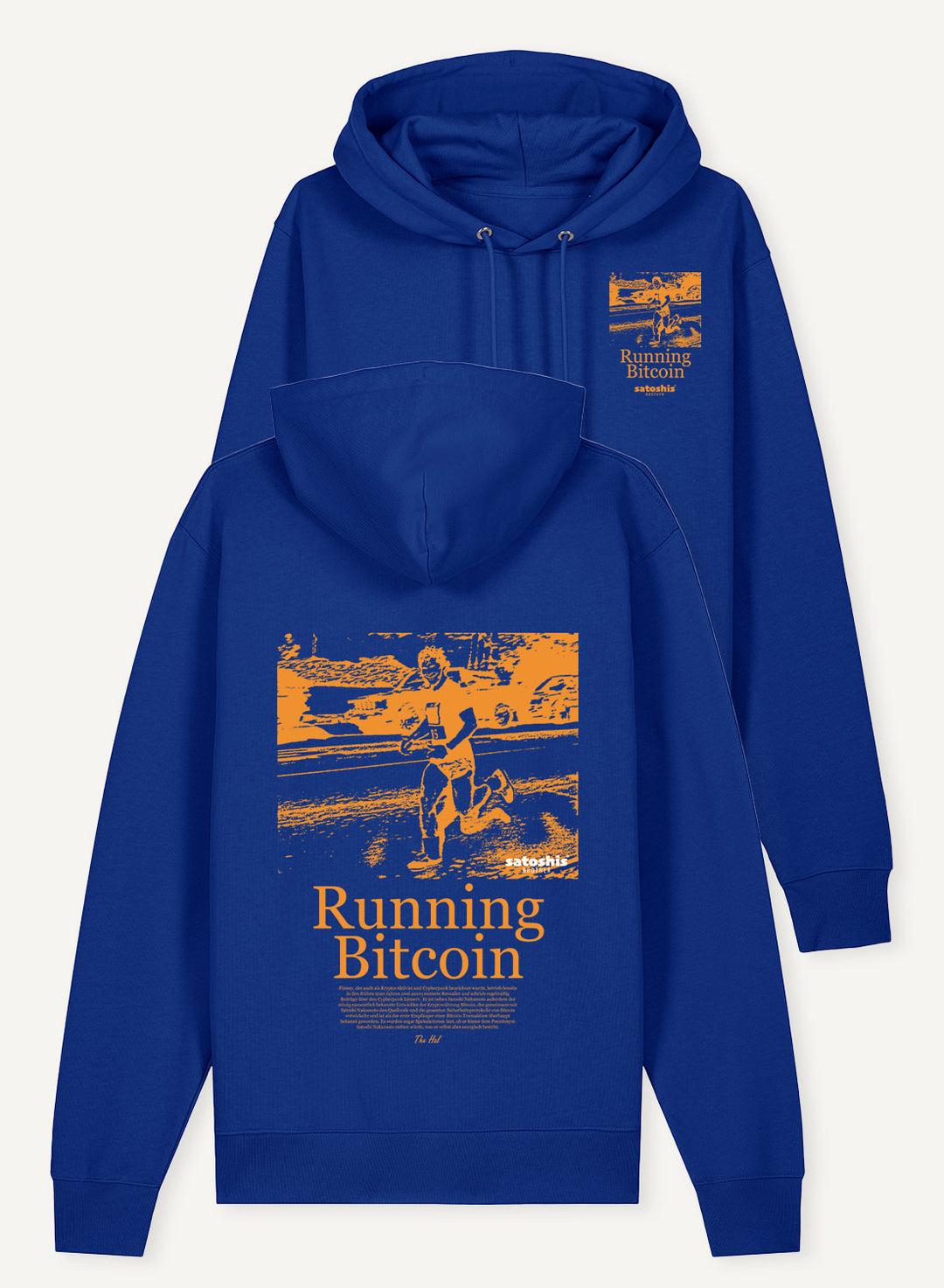 Running Bitcoin - Organic Unisex Bitcoin Hoodie