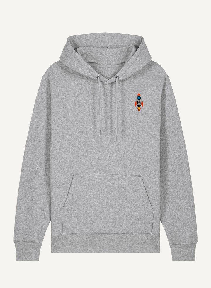 To the Moon Embroidered - Organic Unisex Bitcoin Hoodie