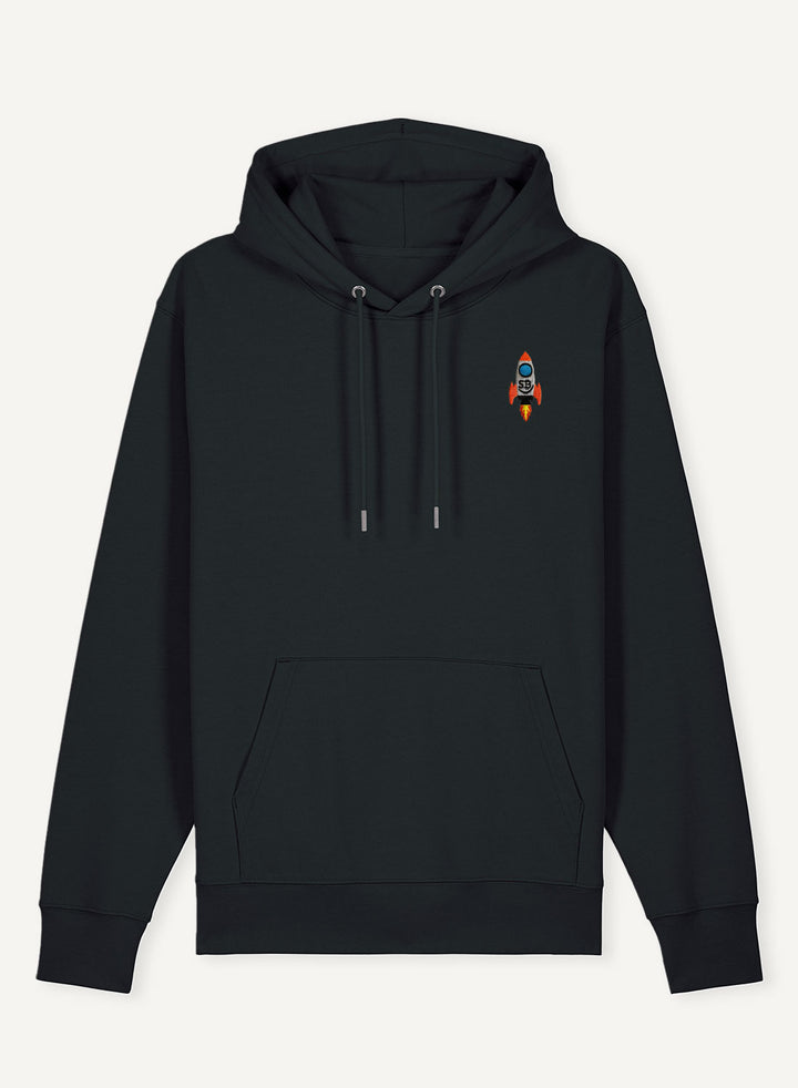 To the Moon Embroidered - Organic Unisex Bitcoin Hoodie