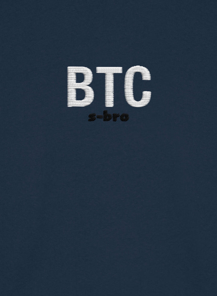BTC Embroidered - Organic Oversize Unisex Bitcoin Sweatshirt