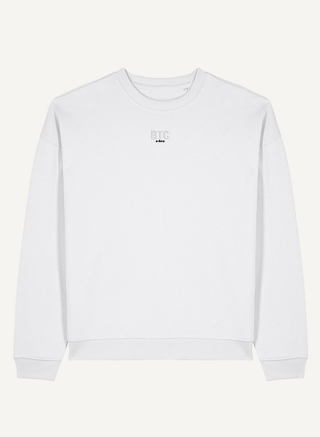BTC Embroidered - Organic Oversize Unisex Bitcoin Sweatshirt