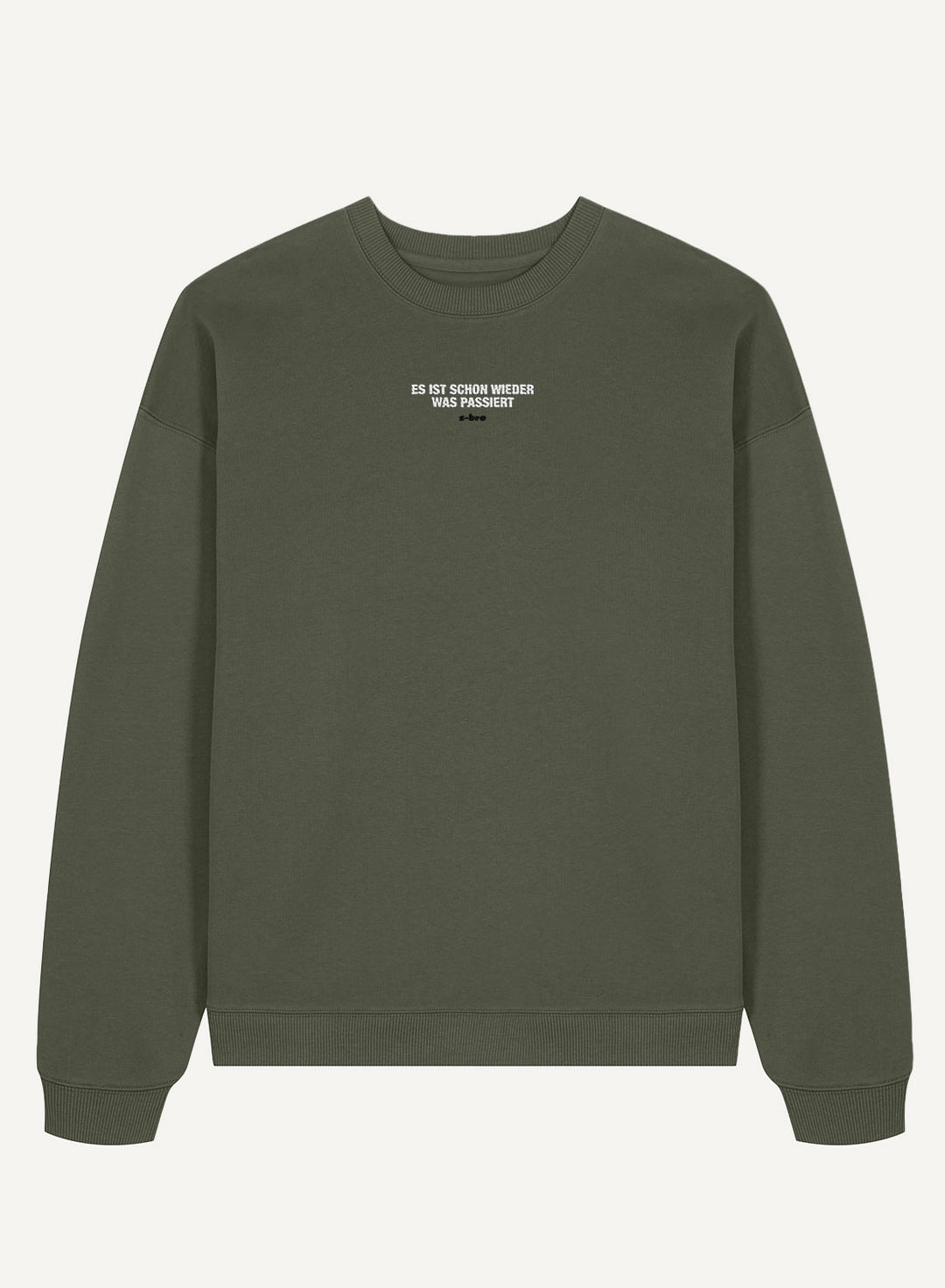 Es ist schon wieder was passiert Embroidered - Organic Oversize Unisex Bitcoin Sweatshirt