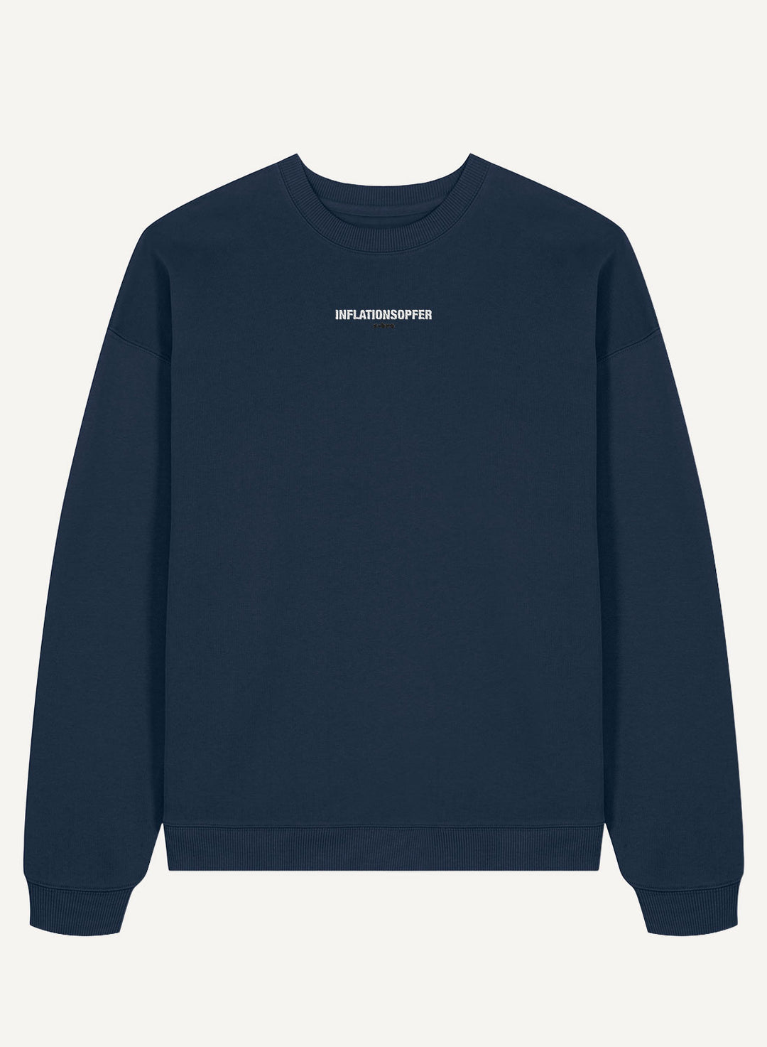 Inflationsopfer Embroidered - Organic Oversized Unisex Bitcoin Sweatshirt