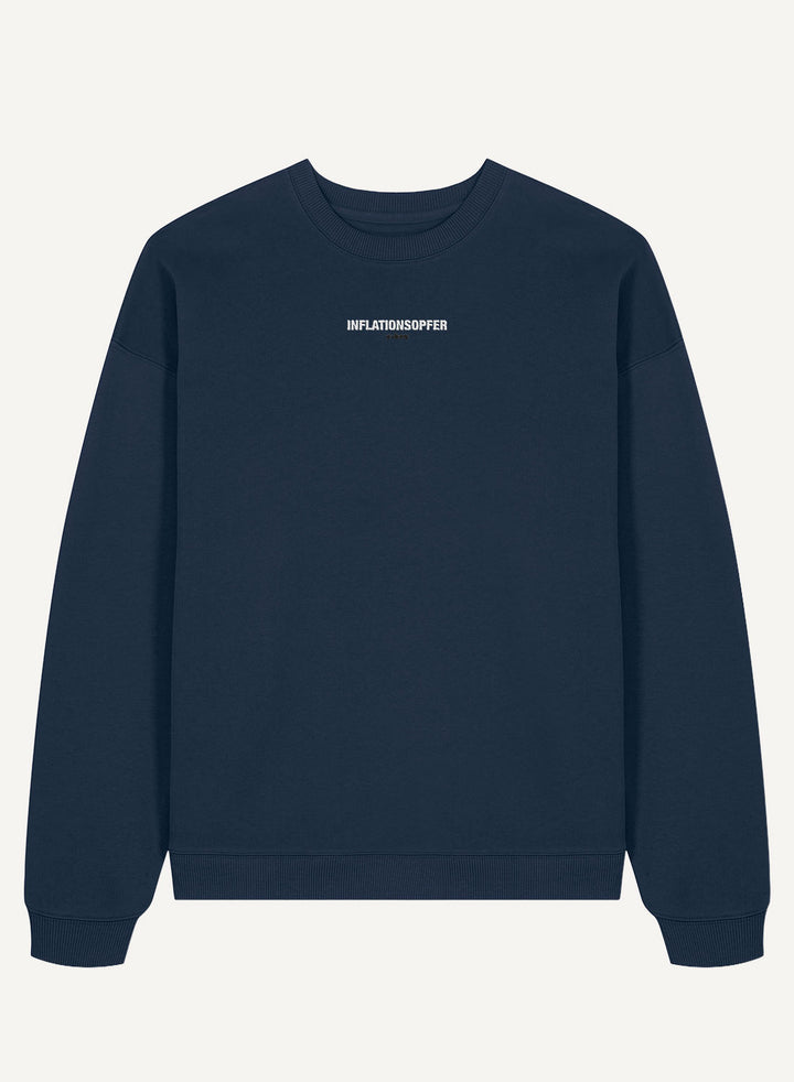 Inflationsopfer Embroidered - Organic Oversized Unisex Bitcoin Sweatshirt