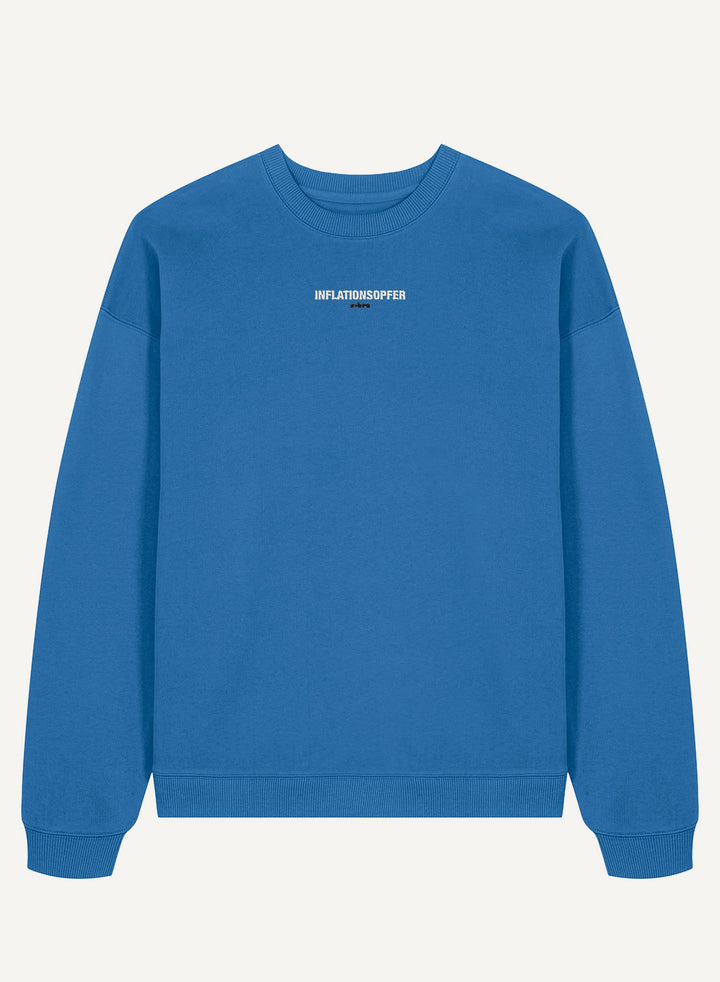 Inflationsopfer Embroidered - Organic Oversized Unisex Bitcoin Sweatshirt
