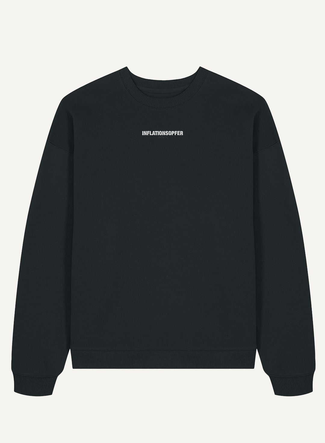 Inflationsopfer Embroidered - Organic Oversized Unisex Bitcoin Sweatshirt