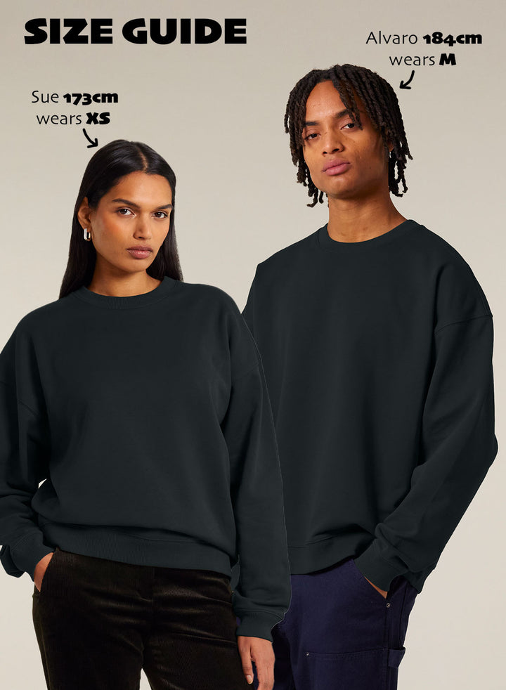 Satoshis Nakamoto Embroidered - Organic Oversize Unisex Bitcoin Sweatshirt