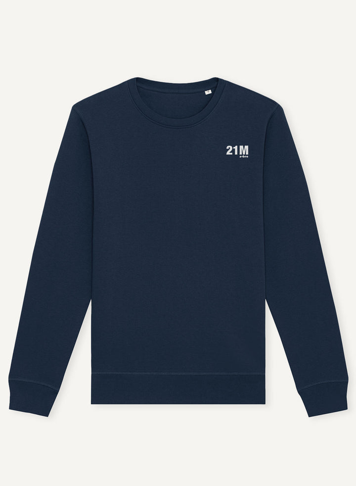21M Embroidered - Organic Unisex Bitcoin Sweatshirt