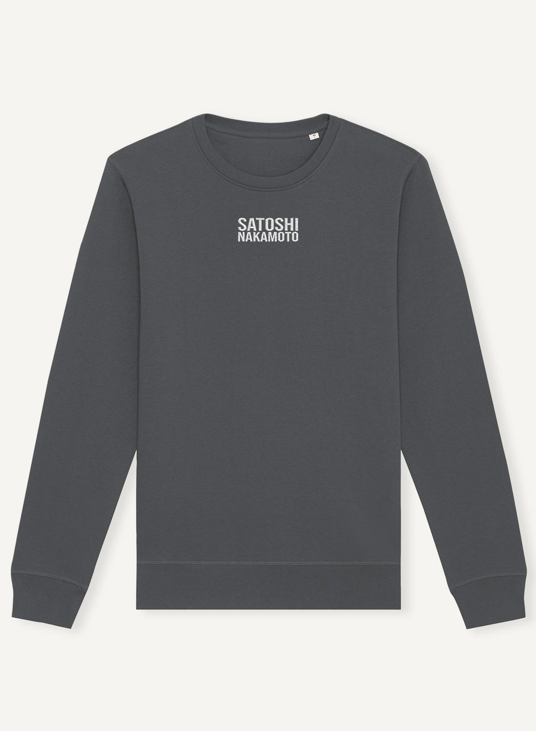 Satoshis Nakamoto Embroidered - Organic Unisex Bitcoin Sweatshirt