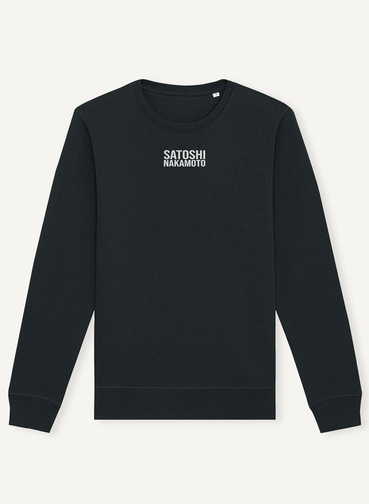 Satoshis Nakamoto Embroidered - Organic Unisex Bitcoin Sweatshirt