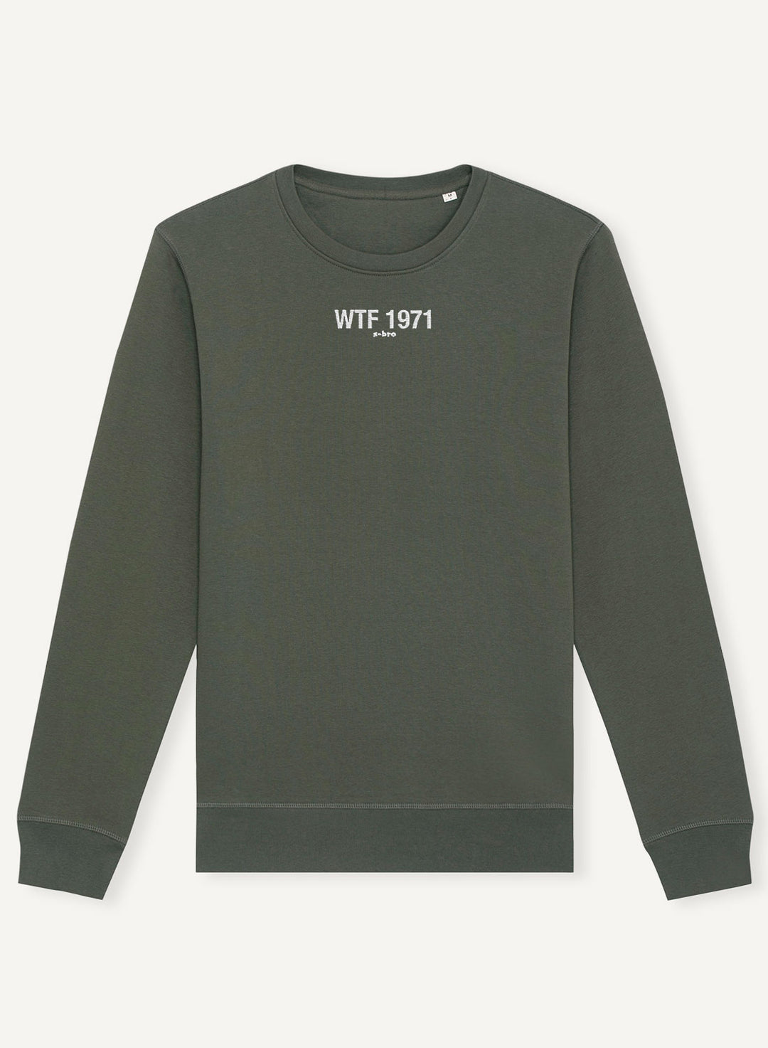 WTF 1971 Embroidered - Organic Unisex Bitcoin Sweatshirt