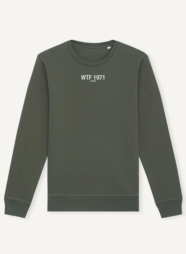 WTF 1971 Embroidered - Organic Unisex Bitcoin Sweatshirt