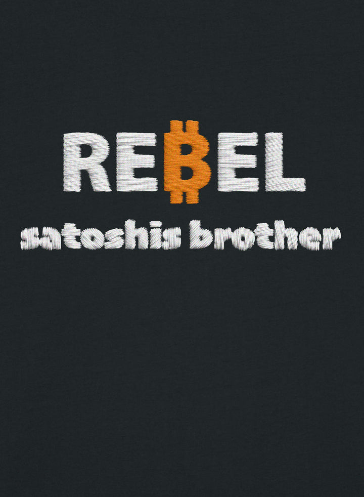 Bitcoin Rebel Embroidered - Organic Unisex Bitcoin T-Shirt