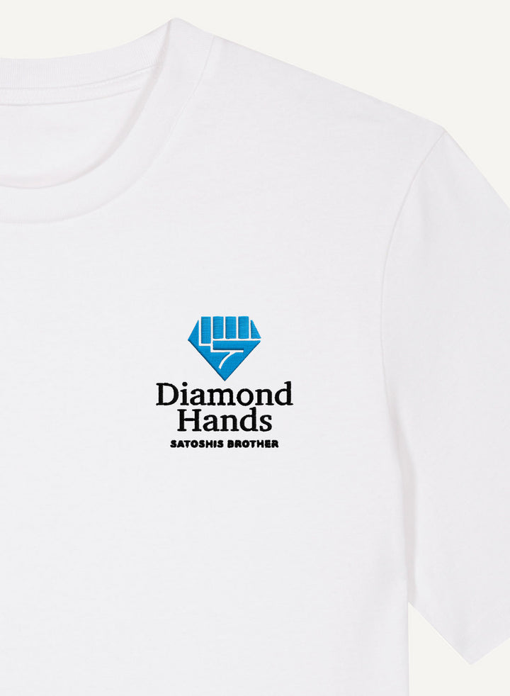 Diamond Hands Embroidered - Organic Unisex Bitcoin T-Shirt