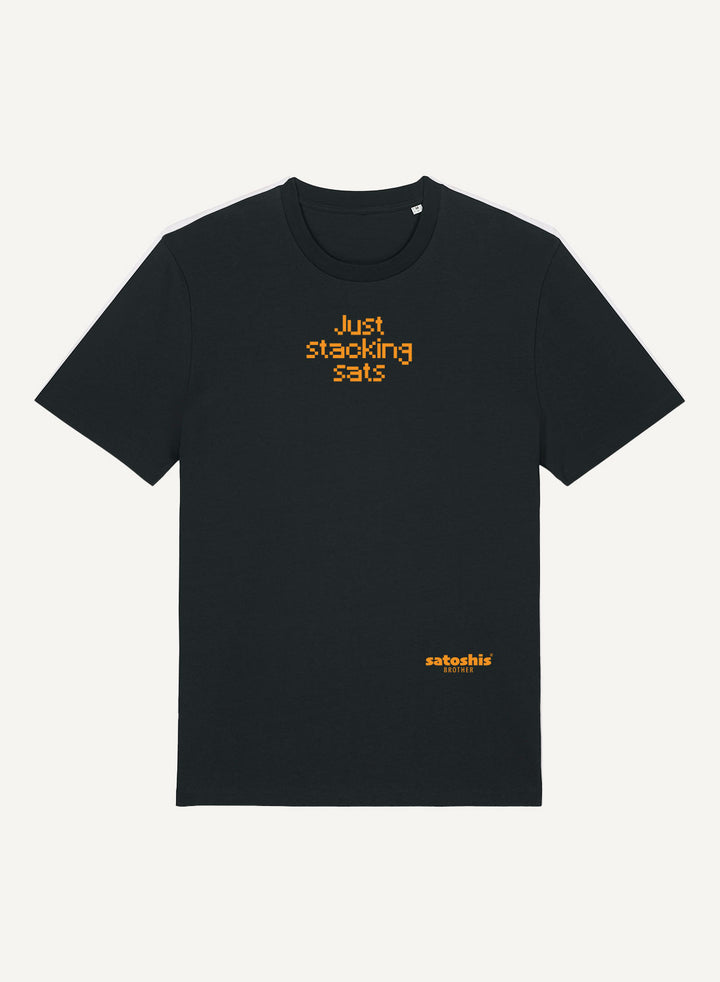 Just stacking sats - Organic Unisex Bitcoin T-Shirt