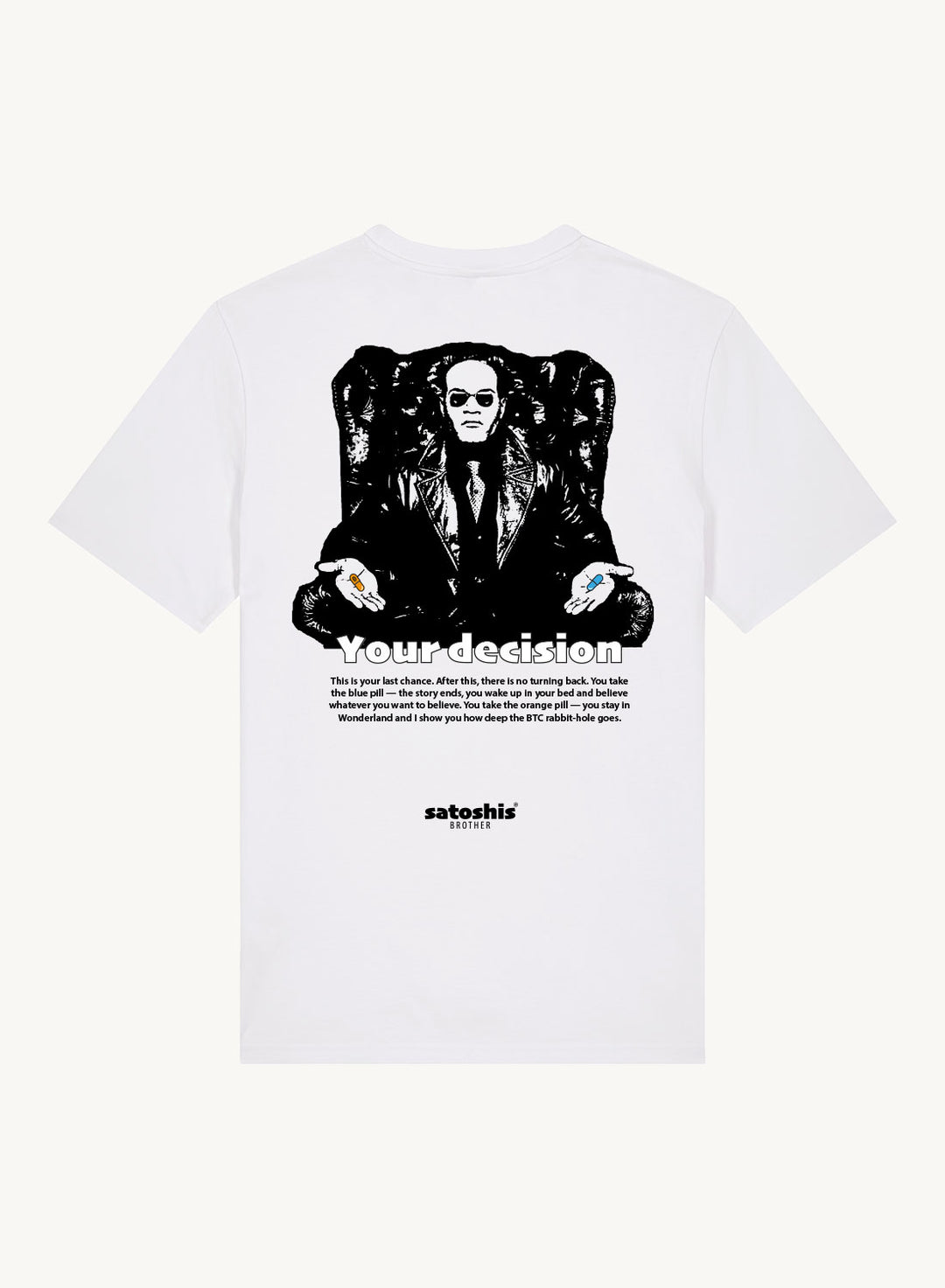Orange Pill or Blue Pill - Organic Unisex Bitcoin T-Shirt
