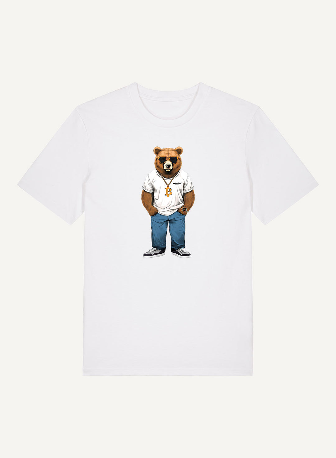 Bear loves Bitcoin - Organic Unisex Bitcoin T-Shirt