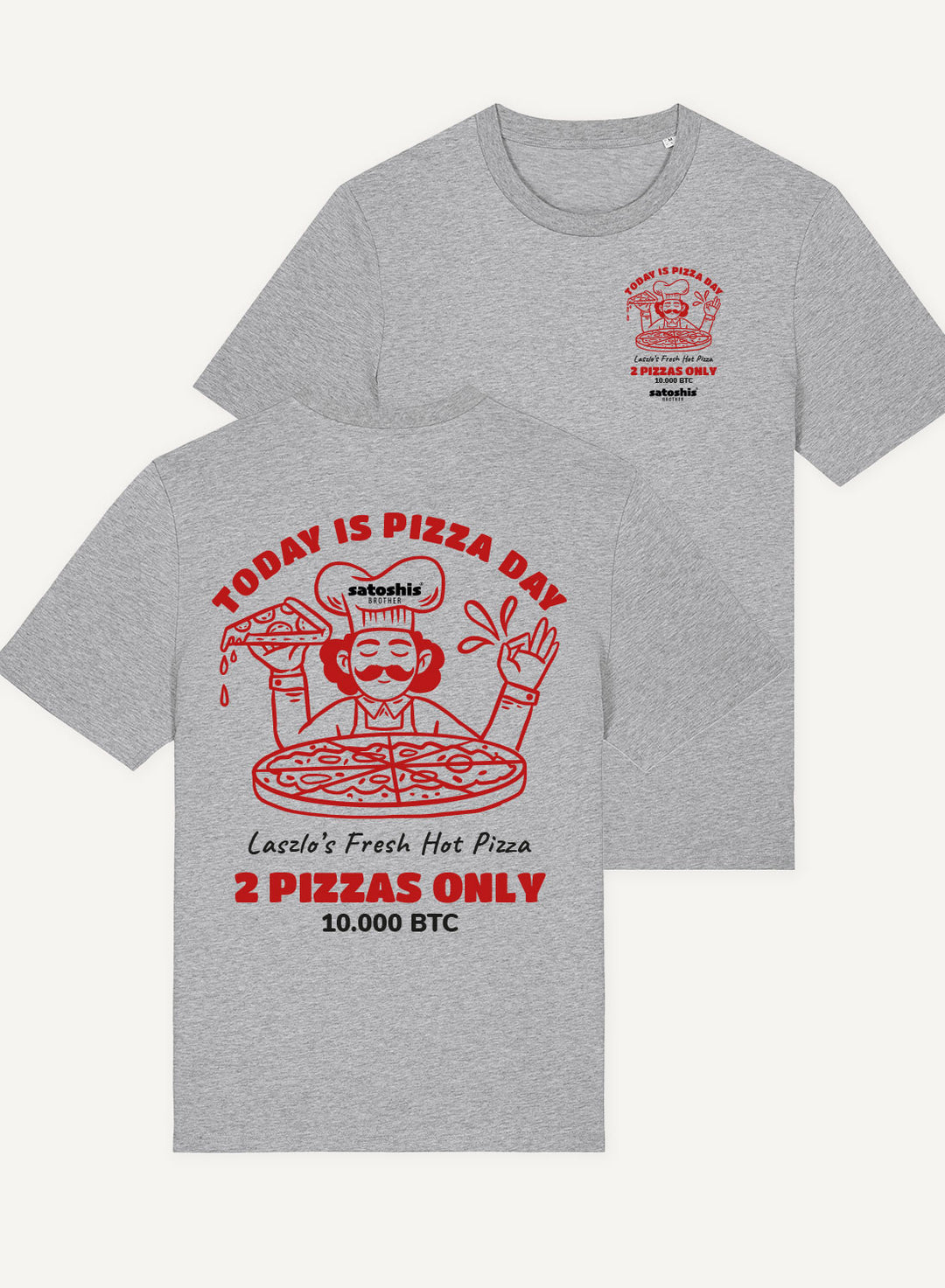 Pizza Day Bitcoin - Organic Unisex Bitcoin T-Shirt