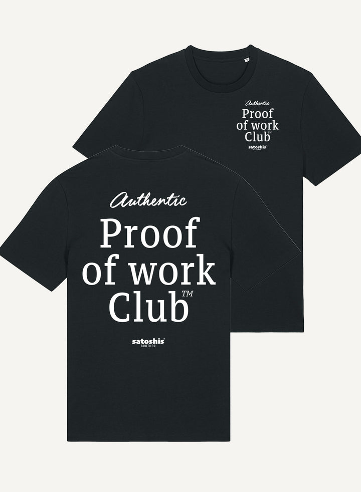 Proof of Work Club - Organic Unisex Bitcoin T-Shirt