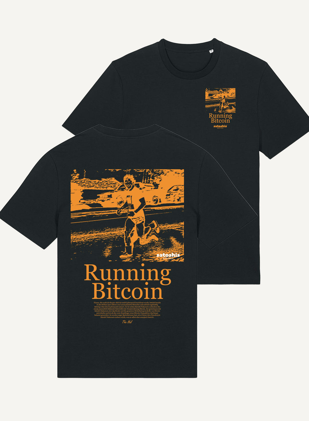 Running Bitcoin - Organic Unisex Bitcoin T-Shirt