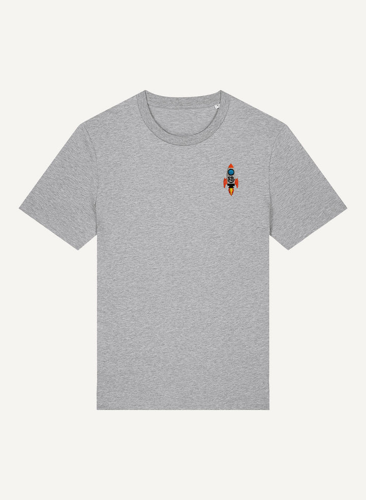 To the Moon Embroidered - Organic Unisex Bitcoin T-Shirt